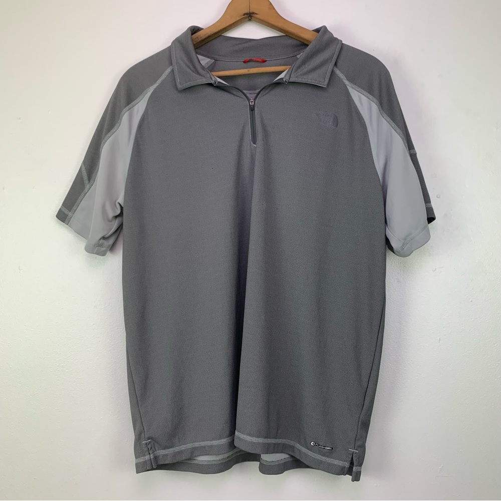 The North Face‎ Shirt Men’s Large Flash dry 1/4 Zip Gray Golf Outdoor Polo